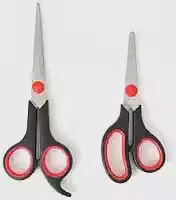 Kit 2 Tesouras Precisão Inox 5,5 e 7,5 Corte Geral e Cabelo