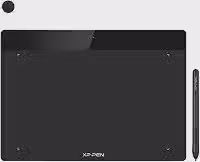 XPPen Deco Fun L Mesa Digitalizadora 10x6 Polegadas Tablet Digital com 8192 Níveis de Pressão Caneta Passiva sem Bateria para Desenho Digital, Animação, Ensino Online (Preto)