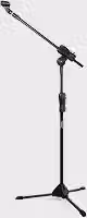 Pedestal Para Microfone Com Regulagem E Estante Girafa + Cachimbo black