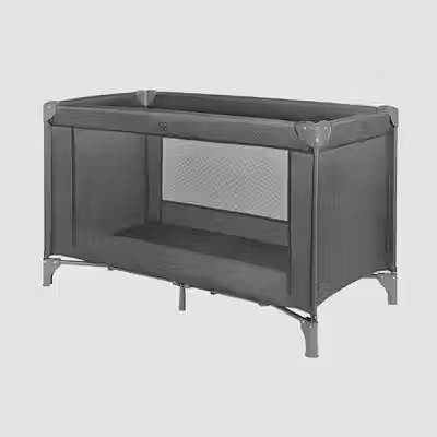 KikkaBoo Cercado Berço Portátil Matea 2 Rosa Dobrável 125x65x77 cm com Mosquiteiro e Bolsa de Transporte (Grey)