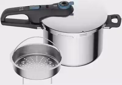 Panela De Pressão Rochedo Inox Trendy 6 litros Fechamento Externo Com Cesta De Vapor