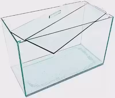 Aquário Retangular de Vidro, 45x21x28 cm, 26 Litros