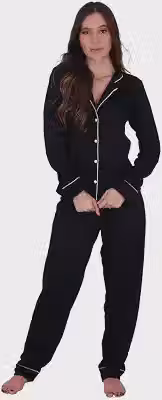 Pijama de Inverno com Gola Americano com Botões para Amamentação Manga Longa e Calça Mayara