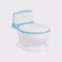 Troninho Pinico Infantil OHANA BABY Simulador de Privadinha Com Som Realista de Descarga Desfralde Divertido Para Meninas (Azul)