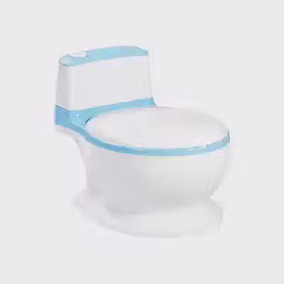 Troninho Pinico Infantil OHANA BABY Simulador de Privadinha Com Som Realista de Descarga Desfralde Divertido Para Meninas (Azul)