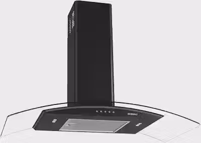 Coifa Nardelli de Parede Clean Vidro Curvo Black 90cm 220V