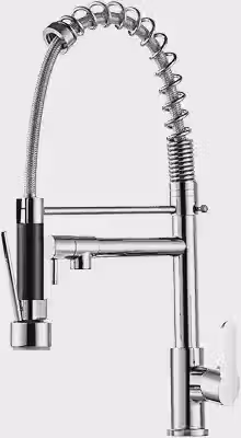 Torneira Gourmet Cozinha Monocomando, Torneira de Cozinha Bancada Com Spray Extensor, Volante Em Alavanca, Fácil Encaixe (prateado)