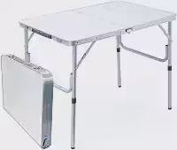 Mesa Dobravel Portatil, Escrivaninha Dobravel Maleta para Camping Cozinha Estudo（90×60×70CM）