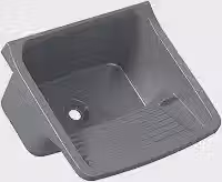 Tanque Plástico Astra 40L p/lavar roupas - Prata 57,9x52cm