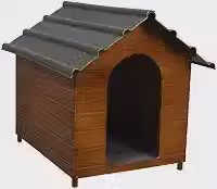 Casa Casinha De Cachorro com Telhado Ecológico Grande N4 (Cerejeira)