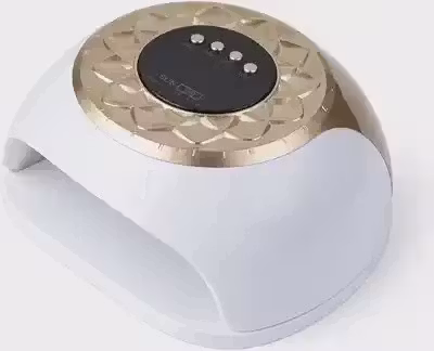 Cabine Sun S9 UV/LED 268W para Unhas em Gel com 57 LEDs, Branco E Dourado