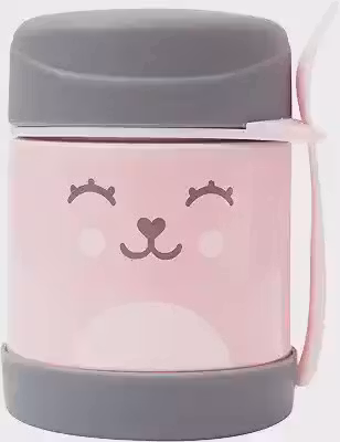 Buba Pote Termico C/Colher - Gumy Rosa Buba Rosa