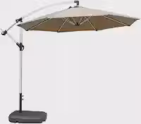 Ombrelone Sombrero Para Piscina 3x3 Caquí Sombrero Em Alumínio Com Base (Guarda sol para Piscina e Jardim)