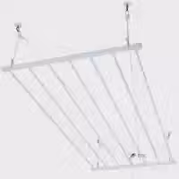 Varal de Teto Retrátil Premium em Alumínio Reforçado 100x60 cm com 8 Varetas e Kit de Instalação