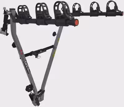 Suporte para bike Transbike Engate p/ 3 bicicletas Prata tira Preta Sedan Hatch