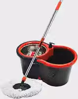 Powermaid Mop Giratorio Pro - Dois baldes com Centrífuga de Aço Inox - Balde de Enxague com 7L