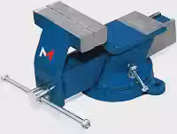 Morsa de Bancada Menegotti Nº 6 – 150mm | Base Giratória, Bigorna Integrada, Corpo Reforçado | Uso Semiprofissional e Profissional