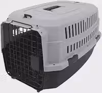 Jambo Pet | Caixa de Transporte para Pets | Plástico e Metal | Grande | Cinza
