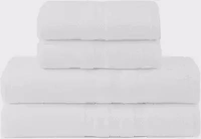 Jogo De Banho Buddemeyer Vanilla Extra Soft 100% Algodão Toalha Alta Absorção Macia Grande 4 Peças - Banho e Rosto - Presente (Branco 1011)