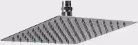 Ducha Inox Slim Quadrado 20x20 Com Niple Suporte De Teto