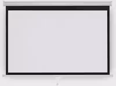 Tela de Projeção Retrátil Para Projeção De Vídeos 78,7 Polegadas 200x150cm com Argola Para Teto/Parede Goldentec Branco