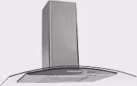 COIFA DE PAREDE Fogatti VIDRO CURVO DUTO SLIM INOX 80CM 220V