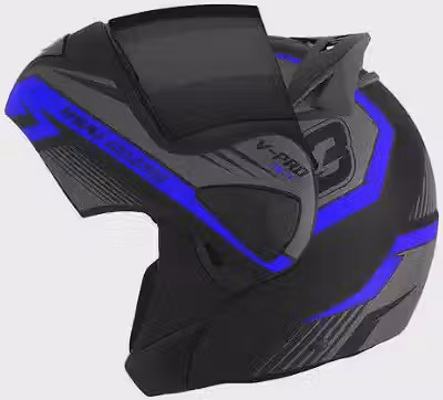 CAPACETE ESCAMOTEÁVEL PRO TORK V-PRO JET 3 AZUL TAM. 58 VIS. FUMÊ
