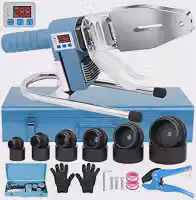 Kit Termofusor Soldador de Tubos PPR PVC, 1000W, 20-63mm, 6 Cabeçotes, com Maleta Metálica