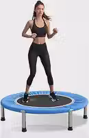 Trampolim Jump Profissional 1 Metro com Capa Saia - Estrutura Reforçada Suporta 200kg - Ideal para Academia em Casa, Fitness e Reabilitação