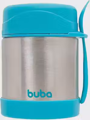 Buba Pote Térmico Com Colher Azul