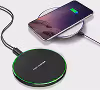 Carregador Rápido sem fio por indução compatível com iPhone 17 16 15 14 13 12 11 Pro Max/Mini/Plus/XR/X/8, Max Fast Wireless Pad Mat para Samsung Galaxy S24/S23/S22/S21/S20/S10, Galaxy Buds e Fones