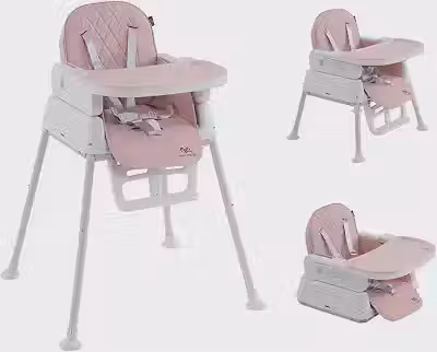 Cadeira De Alimentação Infantil 3 em 1 Harmony Maxi Baby (Rosa)