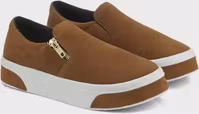 Slip On Feminino em Camurça Com Solado Antiderrapante Tênis Casual Conforto 503-GG