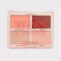 Paleta De Blush E Iluminador Blush Shine Berry Bronze Ruby Rose Hbm1001-2