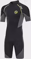 ZCCO Fatos de mergulho masculinos de neoprene premium de 1,5/3 mm com zíper traseiro para pesca submarina, snorkeling, surf, canoagem, roupas de mergulho