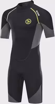 ZCCO Fatos de mergulho masculinos de neoprene premium de 1,5/3 mm com zíper traseiro para pesca submarina, snorkeling, surf, canoagem, roupas de mergulho