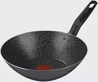 Frigideira Wok Rochedo Robusta Grafite 25cm com Antiaderente Resist 3X, Reforçado com Partículas Minerais, Alta Espessura, Base Limpa Fácil e Thermo-Sinal