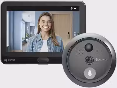 Olho Mágico Digital HP4 com Campainha Inteligente 1080p – Vídeo Porteiro com App, Segurança Residencial, Preto