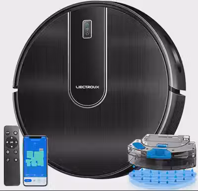 Robô Aspirador Liectroux L200 3 em 1 Aspira Varre Passa Pano Com Aplicativo Compatível Com Alexa e Google Bivolt
