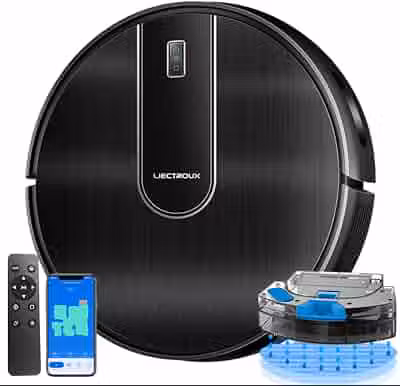 Robô Aspirador Liectroux L200 3 em 1 Aspira Varre Passa Pano Com Aplicativo Compatível Com Alexa e Google Bivolt