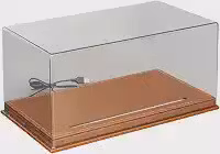 Vitrine Acrílico com Led Anti-Poeira Iluminado, Caixa Expositora com Base , para Escritório, Colecionadores , Acrílico Marrom