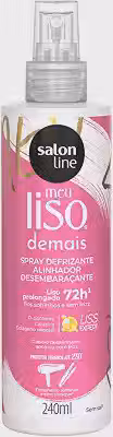 Salon Line, Meu Liso Demais, Spray Defrizante Protetor Térmico, Vegano - Para Cabelos Lisos Naturais, Alisados ou Relaxados, 240 ml