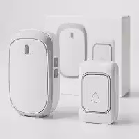 Campainha Sem Fio Residencial, Bivolt 110-220V, Longo Alcance de Comunicação, Não Precisa de Cabos, Resistente a Chuva, Kit Completo Com Campainha, Receptor, Pilha e Fixadores, 36 Tipos de Toques