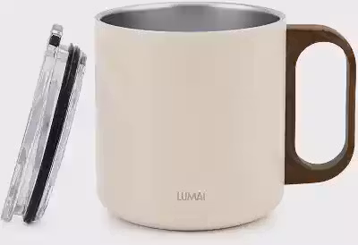 LUMAI Caneca Térmica 350ml Inox com Tampa Antivazamento Premium - Branca