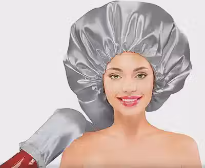 Santa Clara, Touca de cetim Difusora Hot antifrizz, prata, 1un