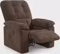 Poltrona Do Papai Reclinável Suede Veludo Estoril Marrom