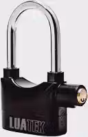 Cadeado Com Alarme Antifurto, Possui 3 Chaves Ideal Para Motos, Bicicletas, Portas, Galpões Com volume Do Som á 110db Sensor De Movimento Resistete A Chuva Modelo LK-BL16 (Preto)