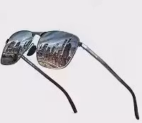 Óculos de sol polarizados retangulares ultraleves para homens – Óculos de sol de pesca com armação de metal 100% proteção UV 2462, Cinza