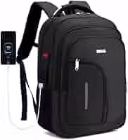 Mochila Masculina Reforçada Executiva Grande Mochila para Notebook Trabalho Viagem Escola com Cabo de Aço Impermeável Antifurto com Saídas USB/Fone de Ouvido Unissex