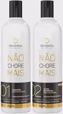 Progressiva Sem Formol Borabella Not Cry More - Alisamento Capilar Profissional, Liso Natural e Brilho Intenso - Kit 2x350ml